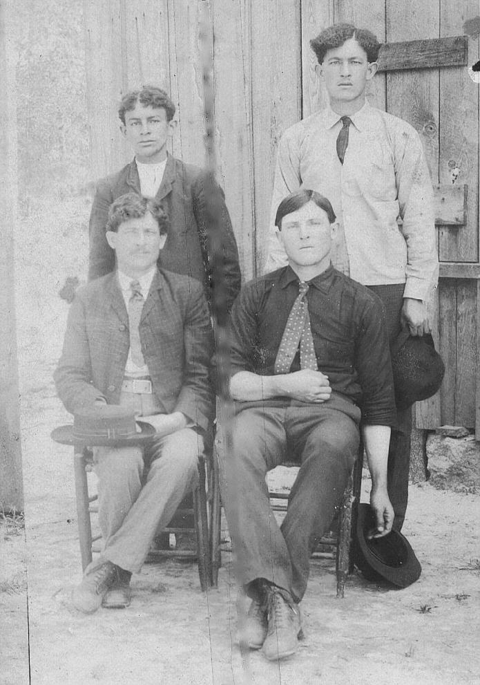 Lucy's sons: standing, l to r: Wilder Knight & Warren Smith. Sitting l to r: Louis Smith & Quillie Anderson